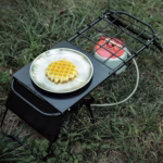 Mini Camping Table Adjustable Height Retractable Grid Table Stove Rack Metal Folding Tea Table for Outdoor Camping - Image 2