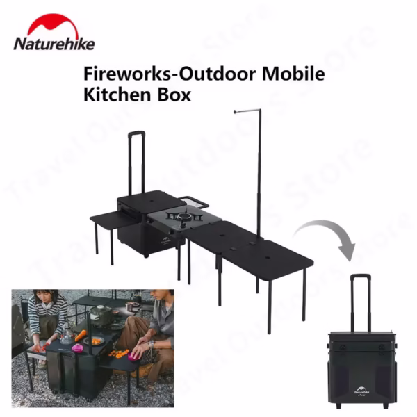 Camping Move Kitchen Barbecue Cooking Table Set Portable 3.0KW Folding Table Outdoor IGT Picnic BBQ Combined Table