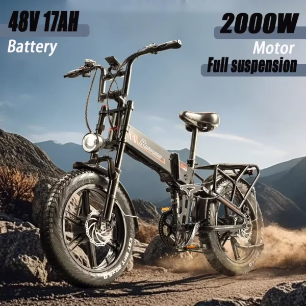 New Electric Bicycle YX20 2000W Motor 48V17AH battery adult Electric Bike 20 inch Fold multifunctional mountain off-road E-bike