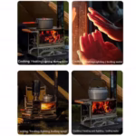 3F UL GEAR Desktop Stove Winter Heating Cooking Stove Multifunctional With Chimney Tent Warm Firewood Stove Ornamental Stove - Image 4