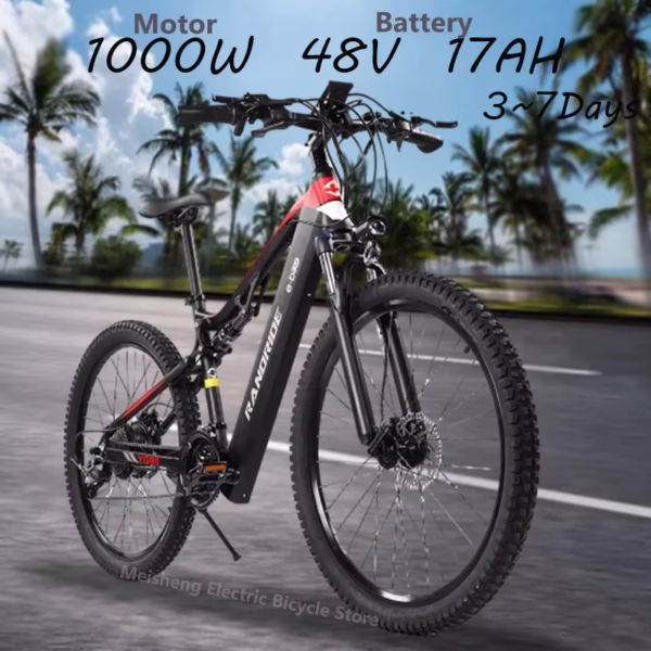 Ebike YG90 MTB1000W 48V 17Ah Road Bike Ebike 27.5 Inch Electric Bike Fahrrad Herren Electric Mountain Bike Integrated Battery
