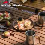 Black Walnut Plate 65g Ultralight Camping Travel Solid Wood Tableware Portable 225g Western Food Dish Diameter 20cm - Image 6