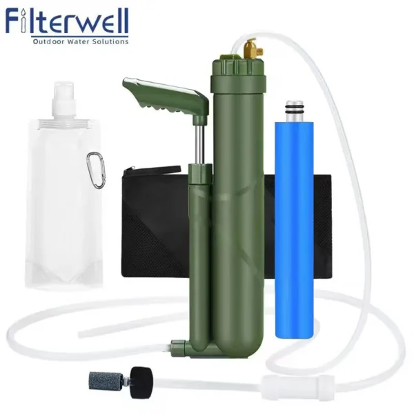 Portable Filterwell Pump RO Water Filter for Outdoor Adventures