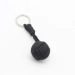 Adventure-Ready Paracord Keychain with Monkey Fist & Steel Ball - Image 3