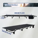LIFEWITHCAMP Ultralight Folding Cot: Sleep Elevated Anywhere - Image 2
