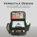 Camouflage Fishing Square Bag with 4 Tackle Boxes Ready for Adventure - Image 3