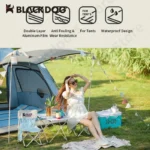 -BLACKDOG Aluminum Film Picnic Mat Outdoor Camping Tent Ground Cloth Moisture Proof Folding Mat Ultralight 2.4x2.4m - Image 5