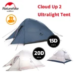 Cloud Up 2 Tent 2 Person Ultralight Camping Tent 210T 20D Nylon Waterproof Outdoor Hiking Backpacking Tent with Mat - Image 2
