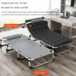 Portable Folding Single Bed for Office Naps & Camping Comfort - Image 5