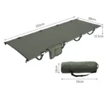 Ultralight 150 kg Camping Cot: Compact, Widened Comfort Bed - Image 6