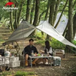5-8 Persons Tarp Camping Hexagonal Canopy Dovetail Shape Outdoor Windproof Tourist Awning Silver Coating Oxford Cloth - Image 6