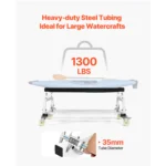 VEVOR 1000/1300 lbs Watercraft PWC Dolly Jet Ski Stand PWC Cart with 4 Casters & Adjustable Bunks for Moving Kayaks Speedboats - Image 2