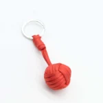 Adventure-Ready Paracord Keychain with Monkey Fist & Steel Ball - Image 5