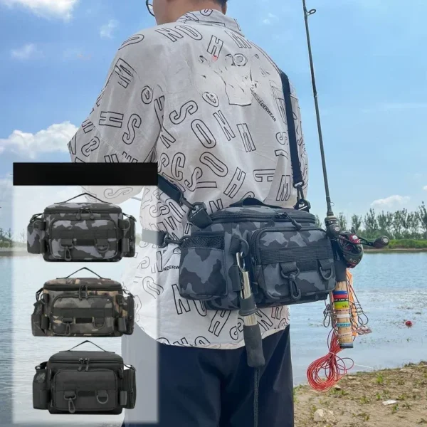 Ultimate Fishing Tackle Backpack with Rod Holder & Storage Solutions