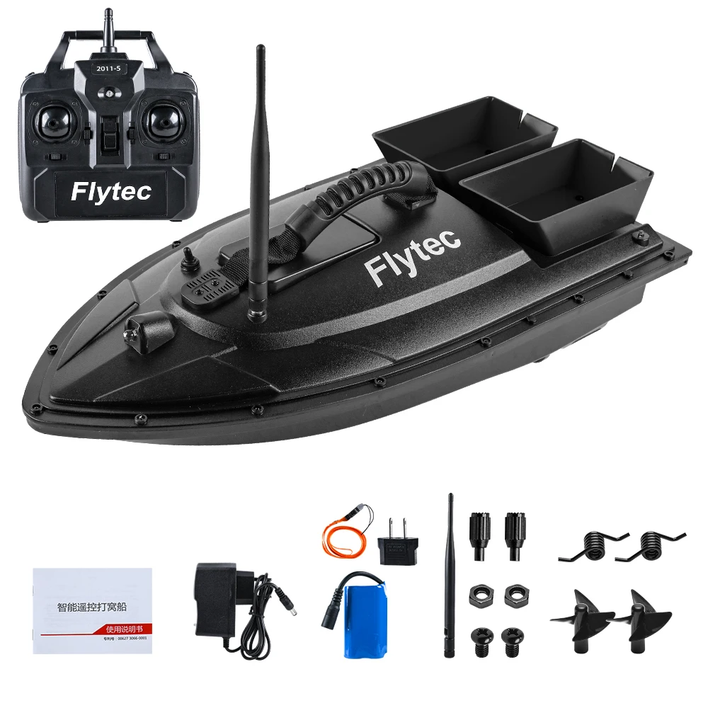 Revolutionary Flytec Fishing Bait Boat with LED & Dual Motors