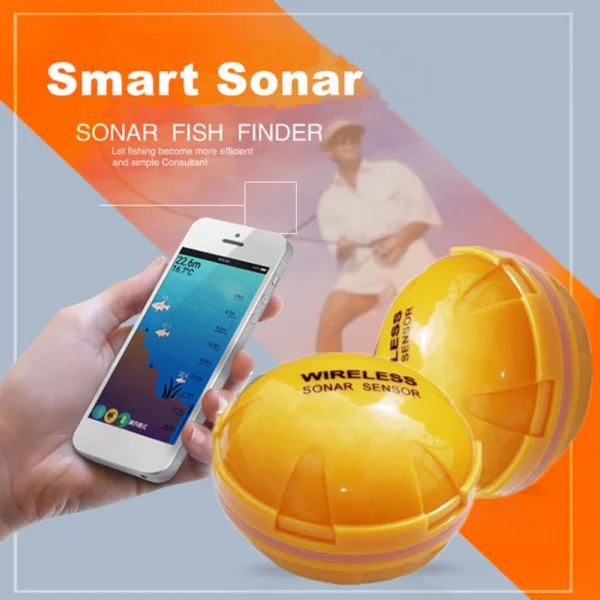 Bluetooth-Compatible Wireless Sonar Fish Finder for Effortless Depth Detection