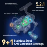 HANDING M1 PRO Fishing Reel: Lightweight, Corrosion-Resistant Powerhouse - Image 4