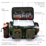 BASSDASH Lightweight Fishing Shoulder Bag - Water-Resistant Gear Storage - Image 2