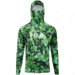 HUK Camouflage Hooded Fishing Shirt - UPF 50+ Protection