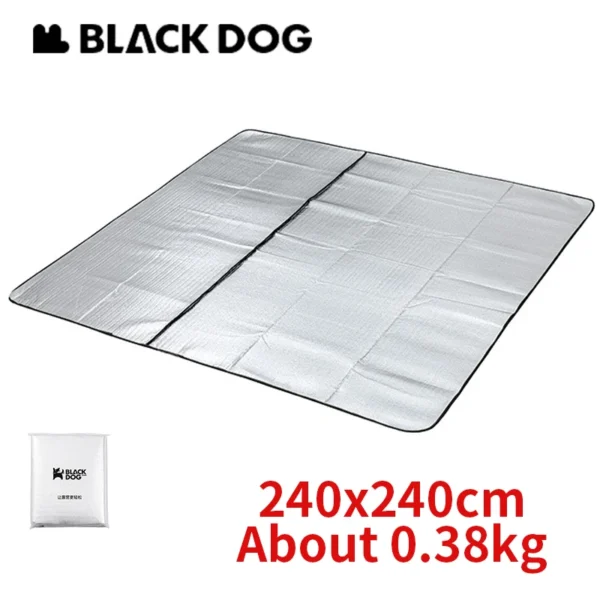 -BLACKDOG Aluminum Film Picnic Mat Outdoor Camping Tent Ground Cloth Moisture Proof Folding Mat Ultralight 2.4x2.4m