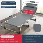 Portable Folding Single Bed for Office Naps & Camping Comfort - Image 2