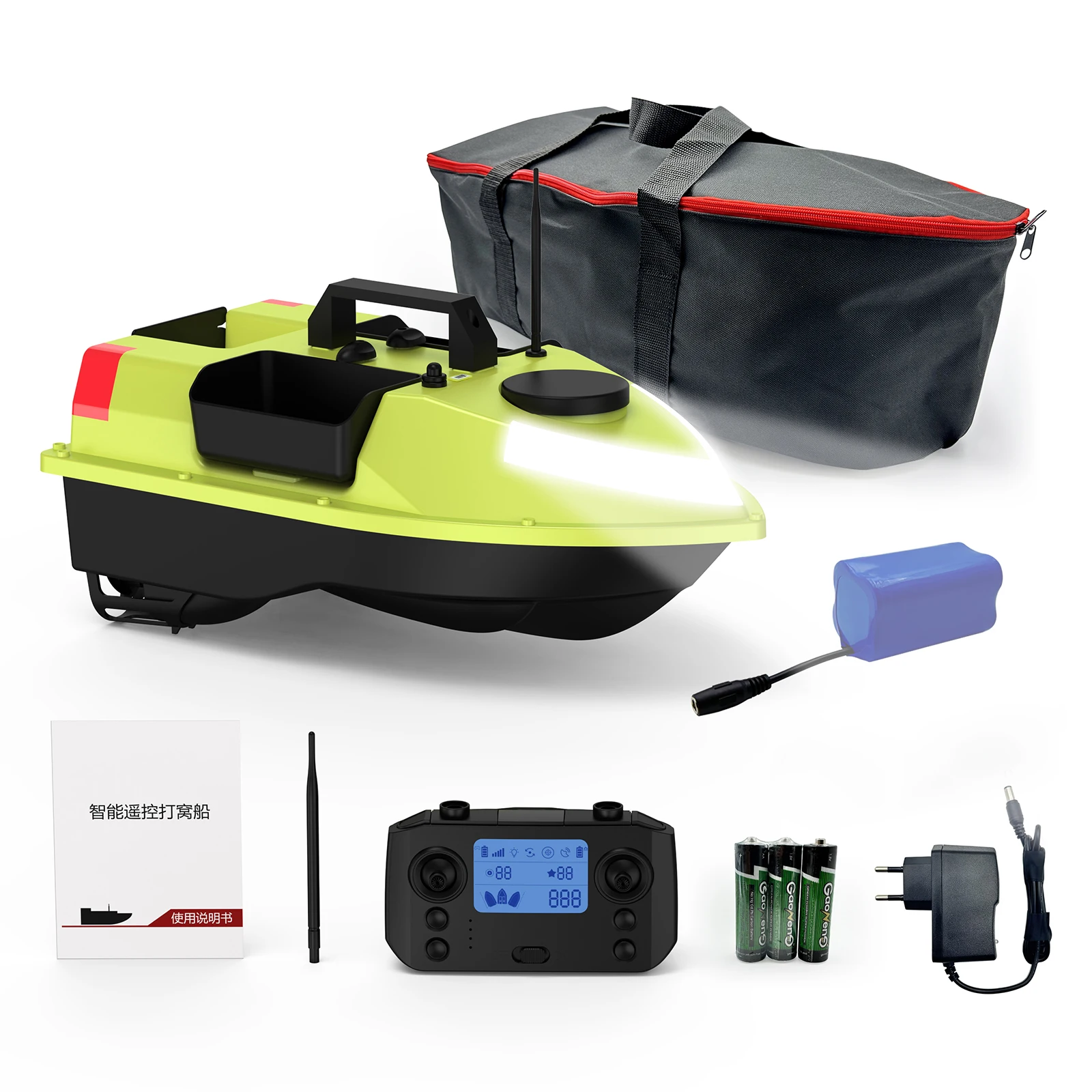 Advanced D20 GPS RC Bait Boat - 600 m Remote Fishing Wizard