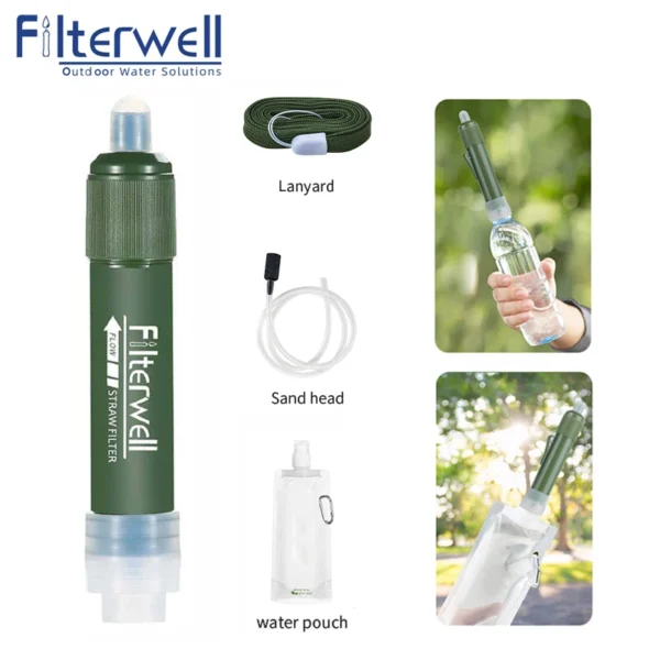 Compact Water Purifier Straw for Outdoor Adventures - Stay Hydrated!