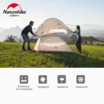 Cloud Up 2 Tent 2 Person Ultralight Camping Tent 210T 20D Nylon Waterproof Outdoor Hiking Backpacking Tent with Mat - Image 6