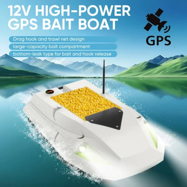 High-Speed GPS RC Bait Boat for Night Fishing Adventures