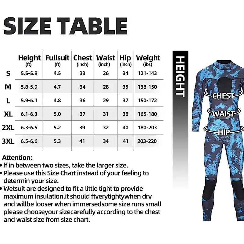 NEW Men Camouflage Wetsuit 3mm Neoprene Surfing Scuba Diving Snorkeling Swimming Body Suit Wetsuit Surf Kitesurf Equipment 3XL 2 kf