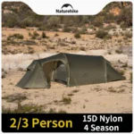 Opalus UL Tent Lightweight Outdoor Hiking Camping Glamping Large Space Tunnel Tent for 2-3 Person 4 Season Travel