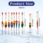 Trout Fishing Made Easy: 10 Durable Oval Foam Buoys - Image 3
