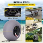 Beach Balloon Wheels for Kayaks & Canoes - Easy Glide Tires - Image 3