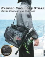 Camouflage Fishing Square Bag with 4 Tackle Boxes Ready for Adventure - Image 6