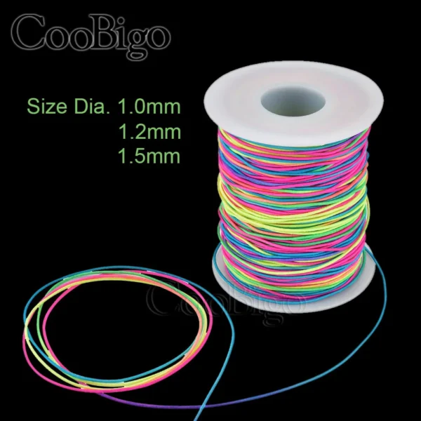 Vibrant 10 M Rainbow Elastic Rope for Endless Crafting Fun