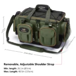 BASSDASH Lightweight Fishing Shoulder Bag - Water-Resistant Gear Storage - Image 3