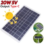 Sun-Powered Adventure: 20 W Portable Solar Charger for Devices - Image 2
