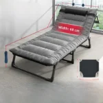 thick-square-tube-four-legged-bed-black-technical-cloth-cotton-pad