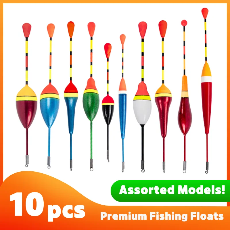 Vibrant Fishing Floats Set - 10 Pcs for Enhanced Catch Success