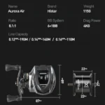 Histar Aurora AIR Ultra-Light Baitcasting Reel - 8.1: 1 Gear Ratio - Image 2