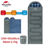 Camping Sleeping Bag HL500 Winter Warm Cotton Hooded Splicable Sleeping Bag Ultralight Outdoor Blanket Shawl Coat