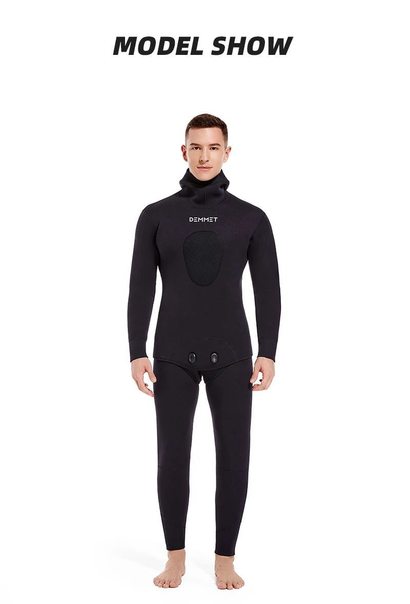 DEMMET 5mm CR Freediving Hunting Fish Suit Camouflage Two Piece Wetsuit Men's Snorkeling Kayak Swimming Harpoon Fishing Wetsuit 11 kf Sf3fc57189c794ad98942526922619511f