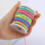 Vibrant 10 M Rainbow Elastic Rope for Endless Crafting Fun - Image 3
