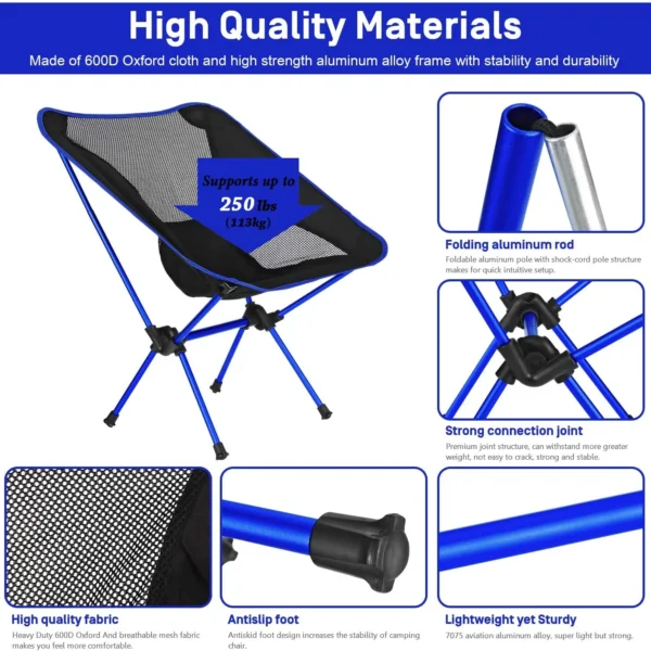 Compact Aluminum Folding Chair for Outdoor Use