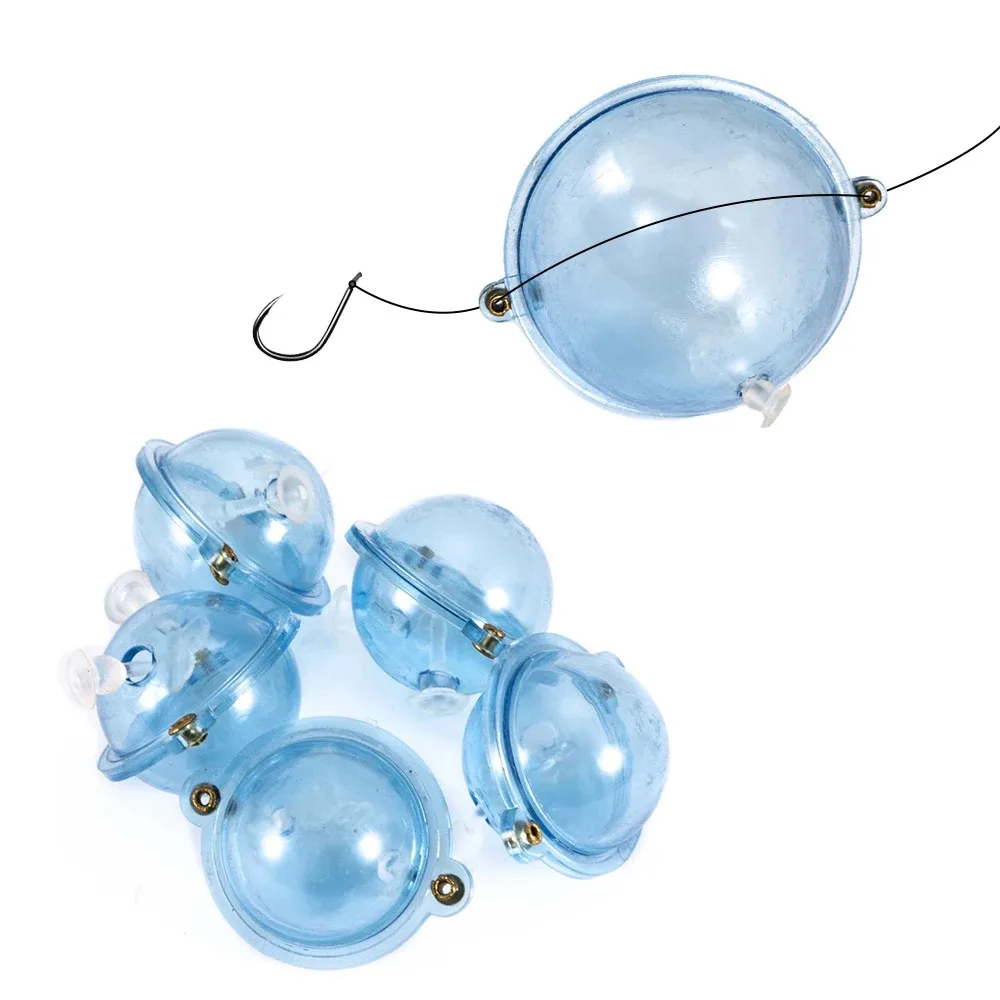 Transparent Bead Fishing Floats Set - 5 Durable ABS Bubbles