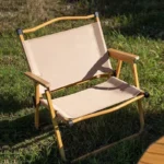 Chic Khaki Folding Chair for Ultimate Outdoor Comfort - Image 2