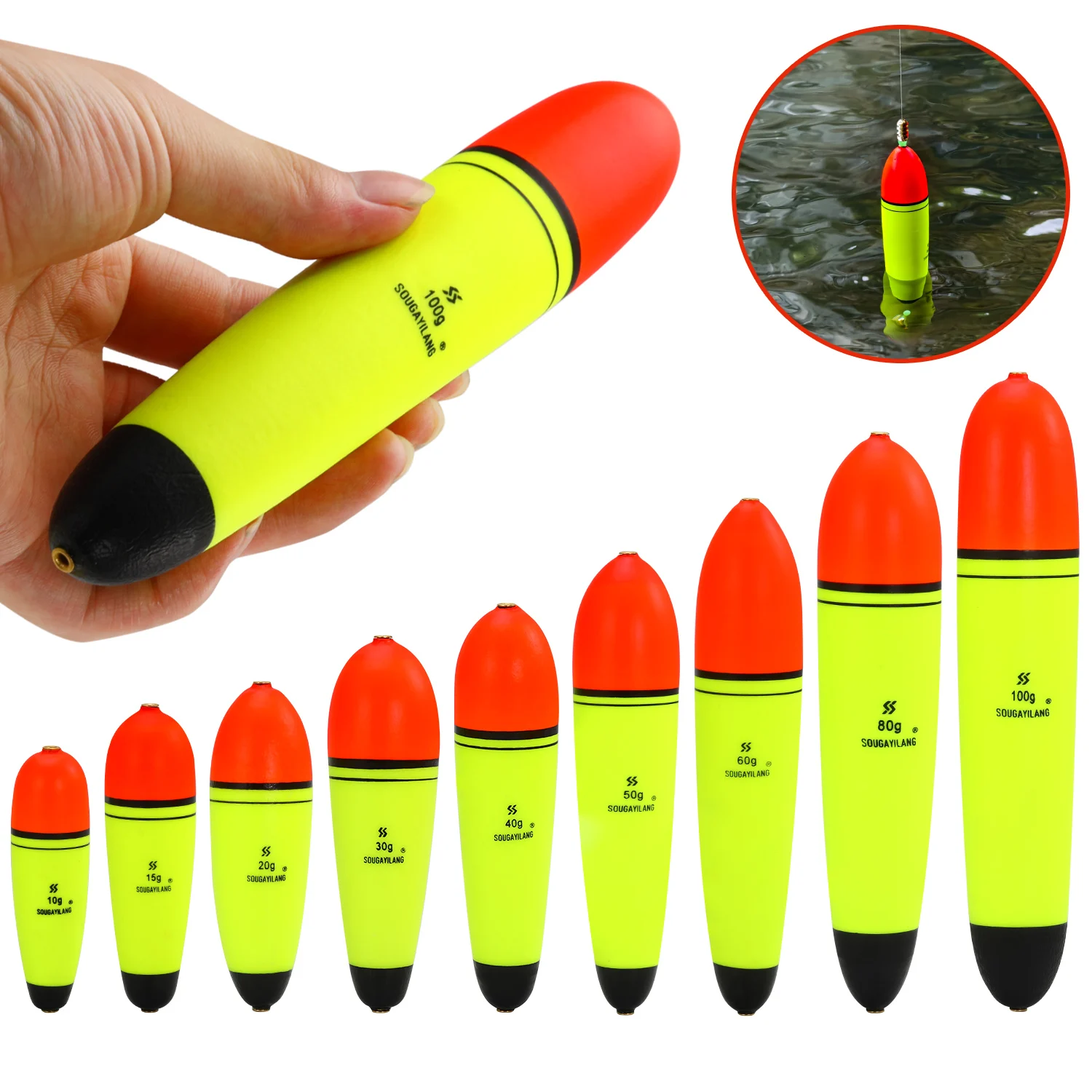 Vibrant 5 Pcs EVA Fishing Floats for Ultimate Catch Precision