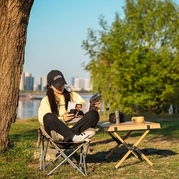 Comfortable Lightweight Moon Chair for Effortless Camping Relaxation