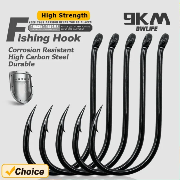 High-Performance 9 KM Fishing Hooks - Durable & Precise Catching