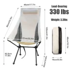 Ultimate Comfort Folding Camping Chair with Headrest - WEST TUNE - Image 3